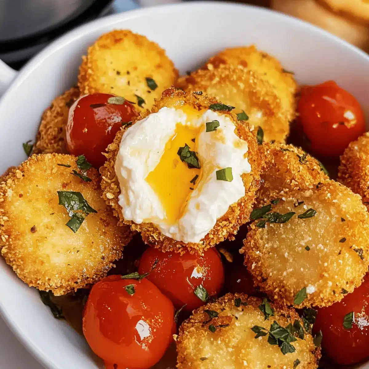 Crispy Air Fryer Burrata Bites for Effortless Entertaining 4 Crispy Air Fryer Burrata Bites