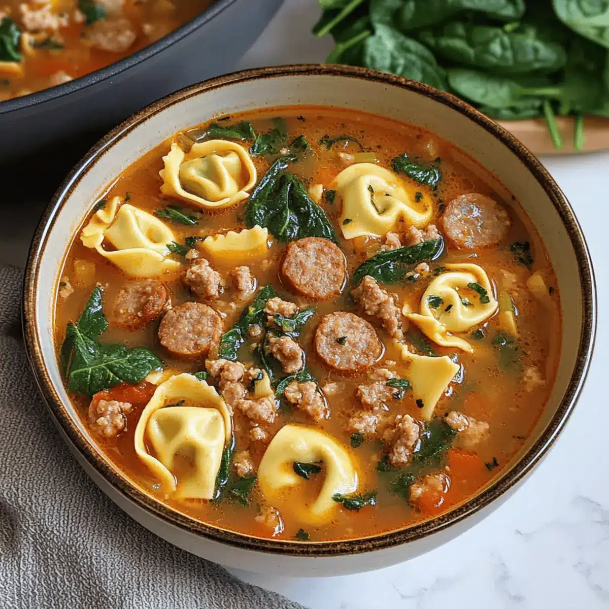 Cozy Up with Hearty Sausage Tortellini Soup Delight 4 Hearty Sausage Tortellini Soup
