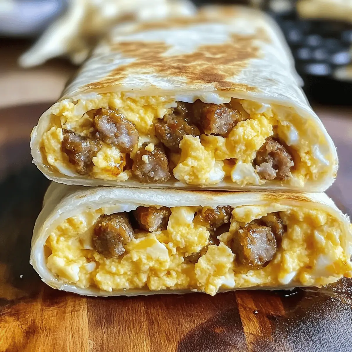 Cheesy Sausage and Egg Wraps for a Cozy Breakfast Treat 4 Cheesy Sausage and Egg Wraps
