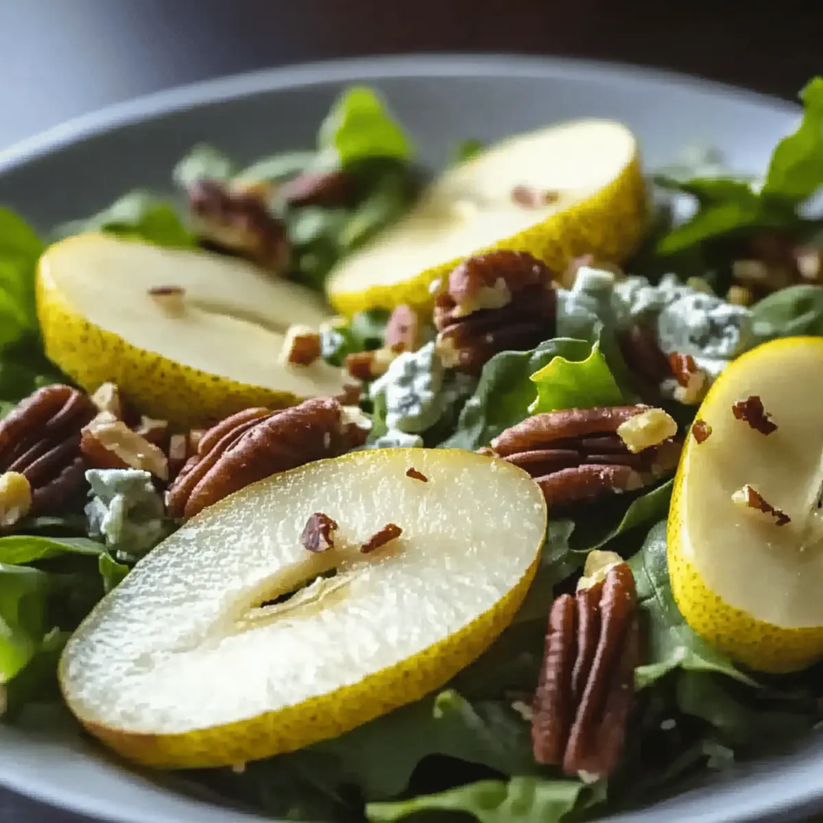 Pear And Gorgonzola Salad With Candied Pecans Bliss 4 Pear And Gorgonzola Salad With Candied Pecans