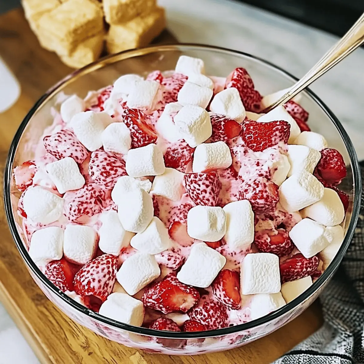 Delightfully Light Strawberry Shortcake Fluff Salad Recipe 4 Strawberry Shortcake Fluff Salad