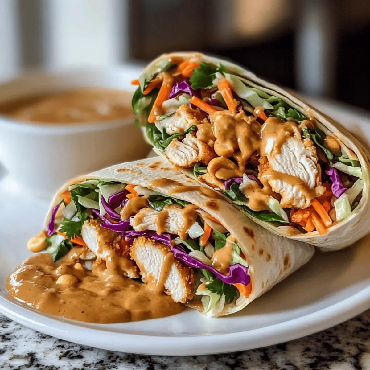 Delicious Thai Peanut Chicken Wraps for Quick Family Dinners 4 Thai Peanut Chicken Wraps