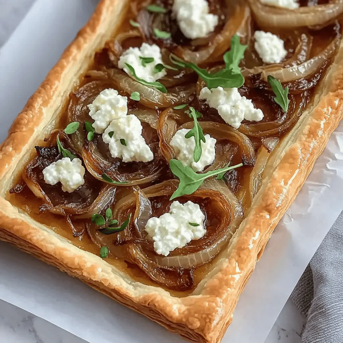 Savory Caramelized Onions and Goat Cheese Tart Delight 4 Caramelized Onions and Goat Cheese