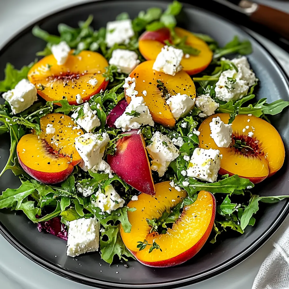 Refreshing Peach Feta Salad for a Summer Taste Sensation 4 Peach Feta Salad