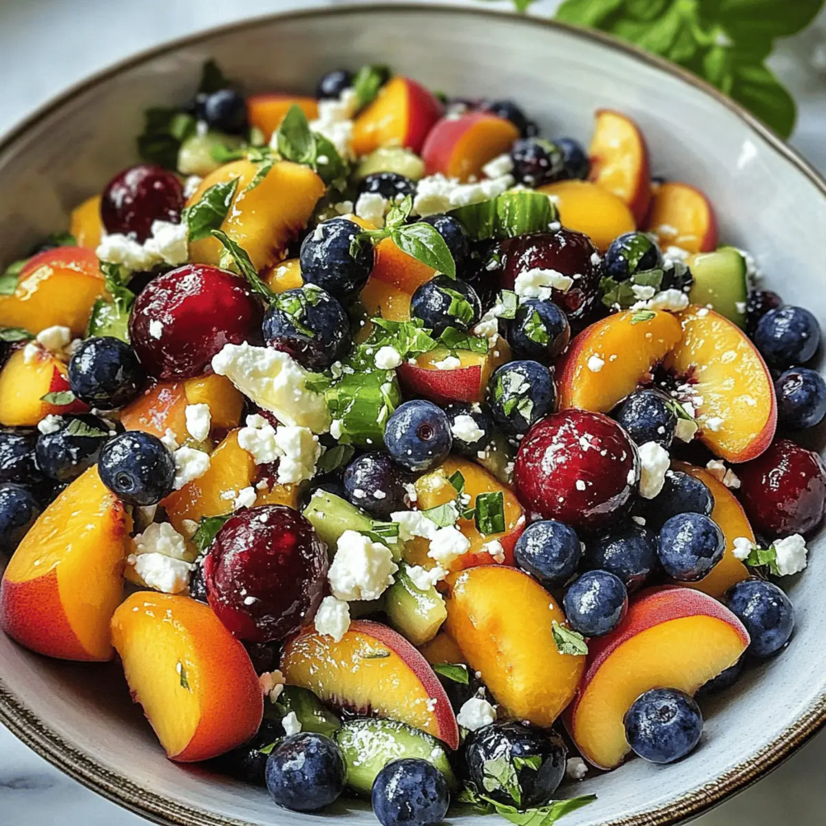 Blueberry Peach Feta Salad for a Refreshing Summer Bite 4 Blueberry Peach Feta Salad