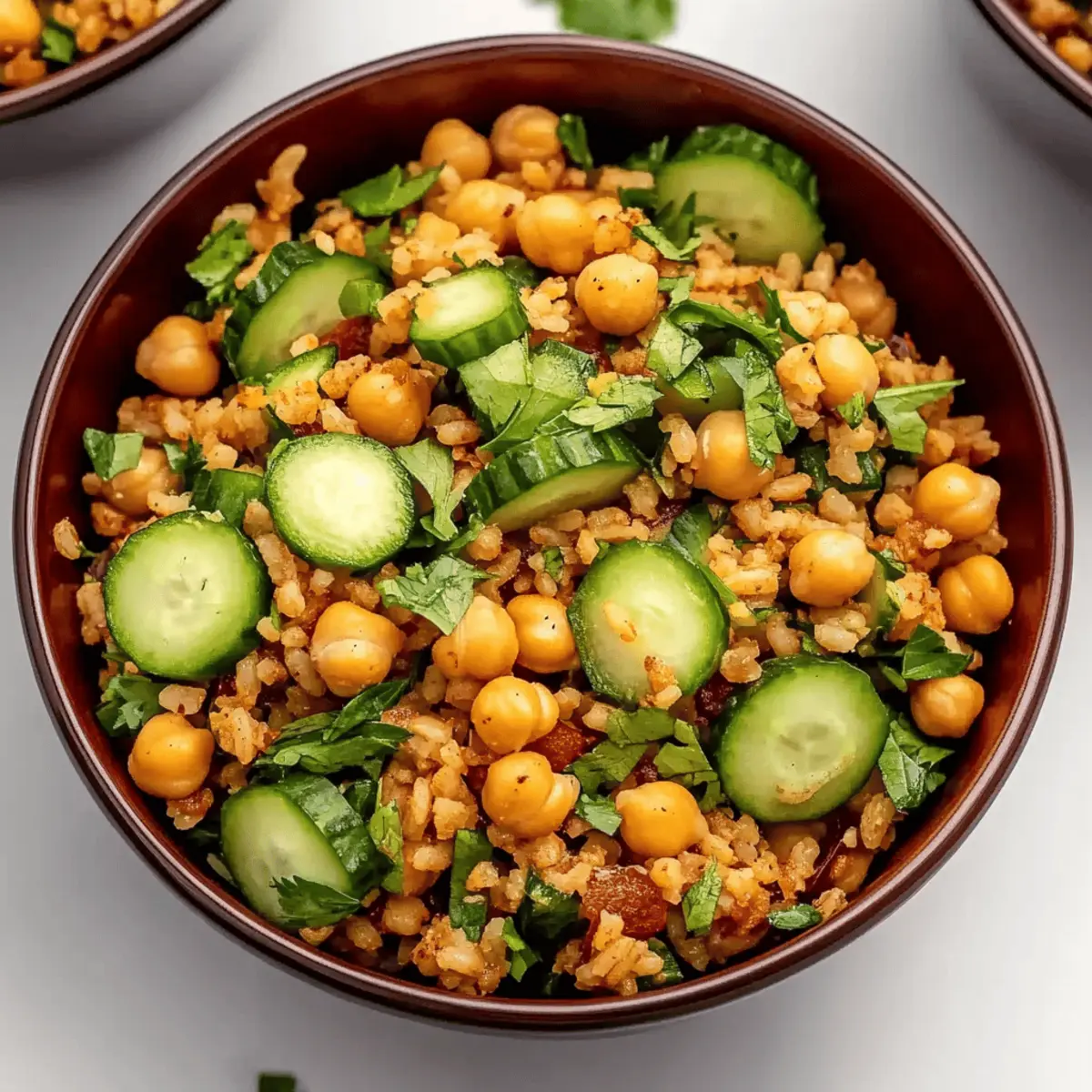 Crispy Rice Salad with Chickpeas: A Flavorful Light Meal 4 Crispy Rice Salad with Chickpeas