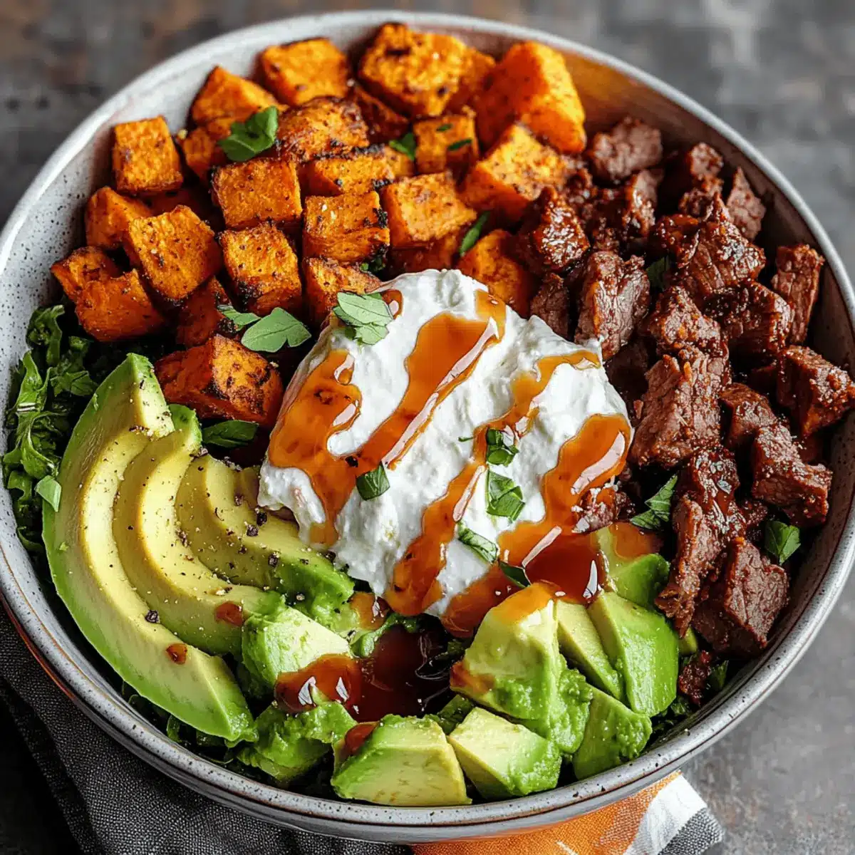 Savory Power Bowl with Honey Drizzle for Ultimate Comfort 4 Savory Power Bowl with Honey Drizzle