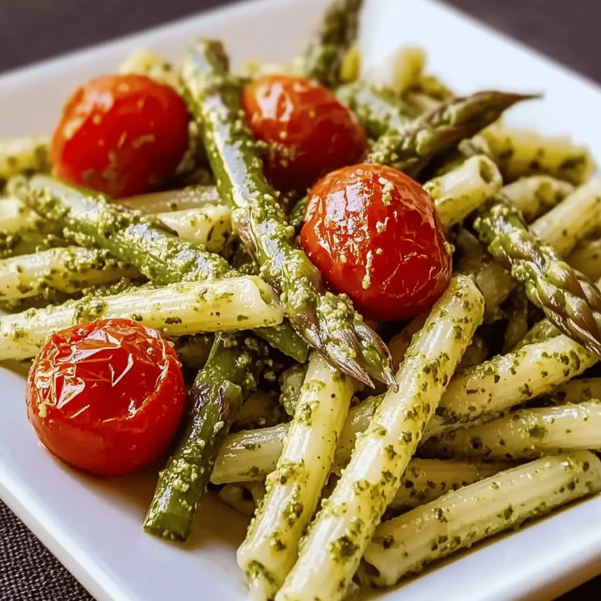 Asparagus Pesto Pasta with Roasted Tomatoes gkmuh7
