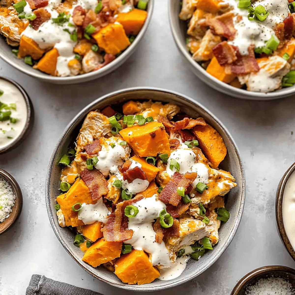 Buffalo Chicken Sweet Potato Casserole oaid76