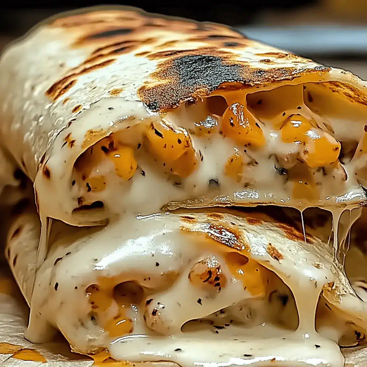Cheesy Garlic Chicken Wraps ckuyyn