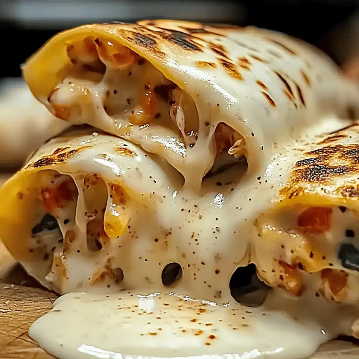 Cheesy Garlic Chicken Wraps g0rube