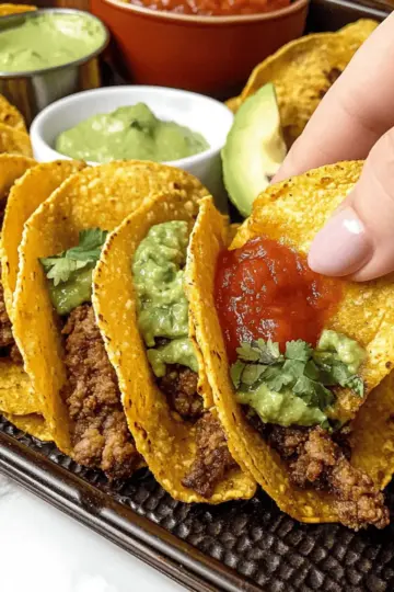 Crispy Baked Beef Tacos