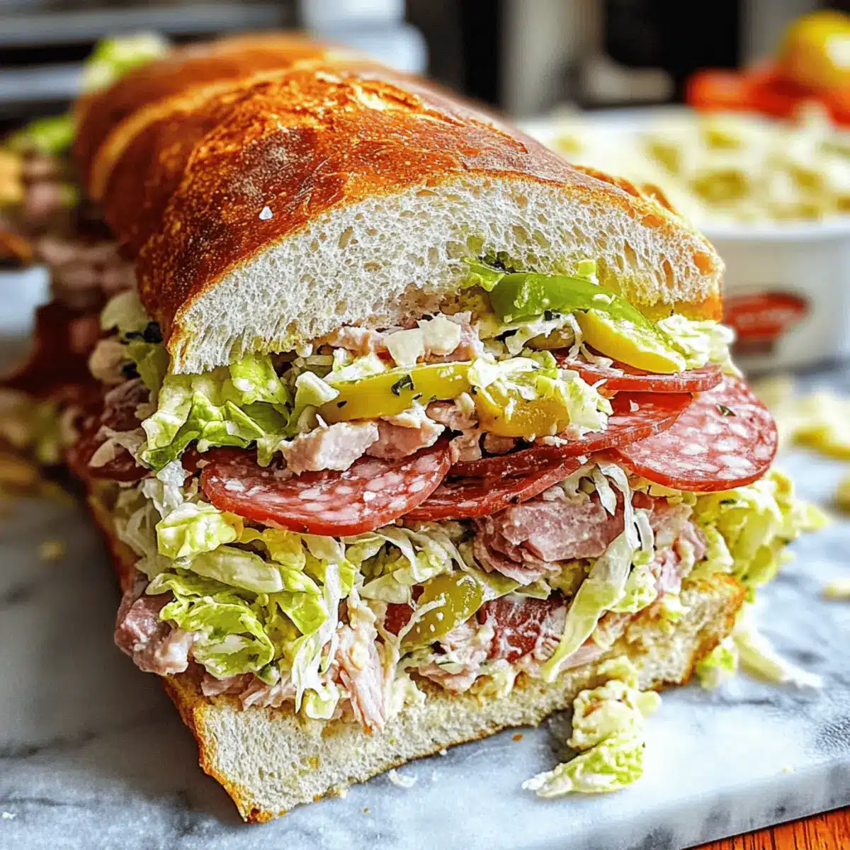 Grinder Salad Sandwich yi8fcj