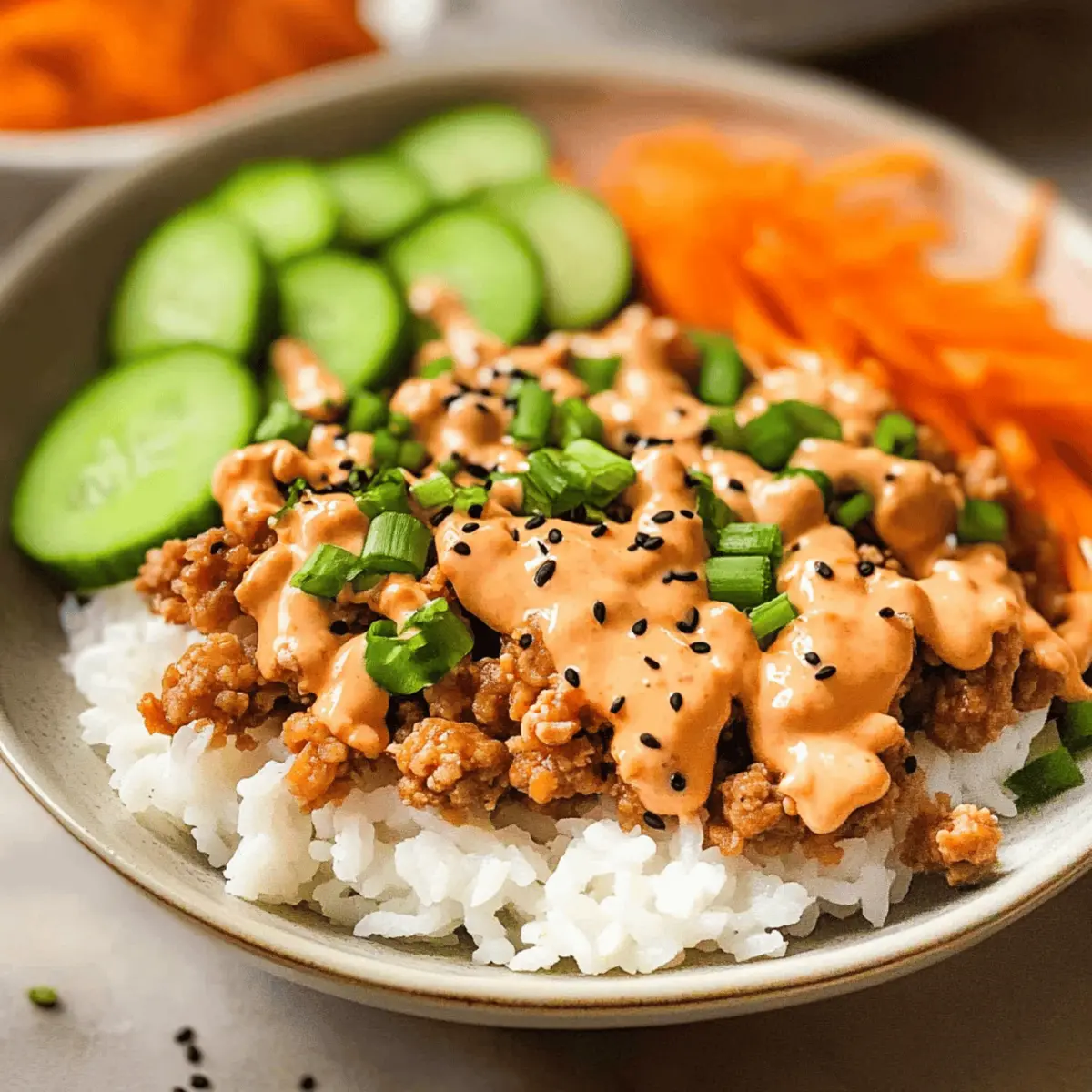 Ground Turkey Rice Bowls with Creamy Bang Bang Bliss 1 Ground Turkey Rice Bowls rhjggr