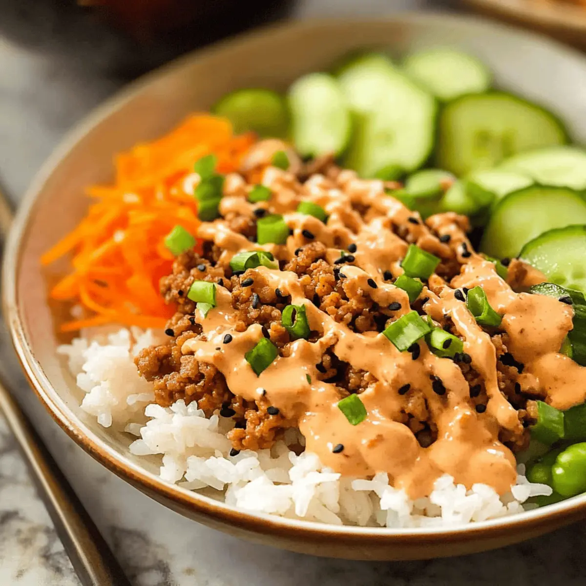 Ground Turkey Rice Bowls with Creamy Bang Bang Bliss 4 Ground Turkey Rice Bowls