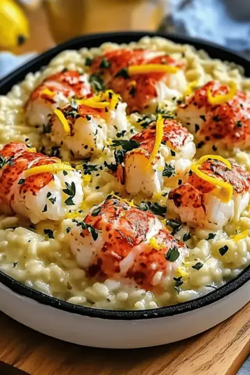 Lemon Butter Lobster Risotto blhjtd