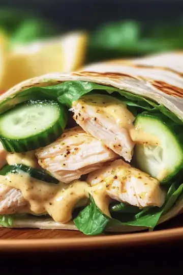 Lemon Pepper Chicken Wraps with Lemon Pepper Sauce ax1y5k