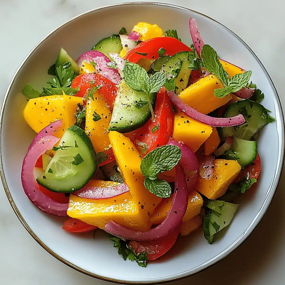 Bright Mango Salad Recipe with Zesty Lime Dressing Delight 1 Mango Salad Recipe with Lime Dressing gsrlvq