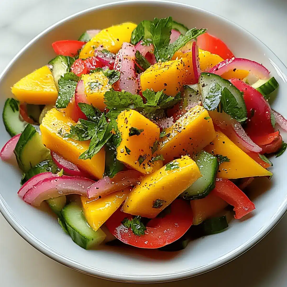 Bright Mango Salad Recipe with Zesty Lime Dressing Delight 2 Mango Salad Recipe with Lime Dressing hnofqg