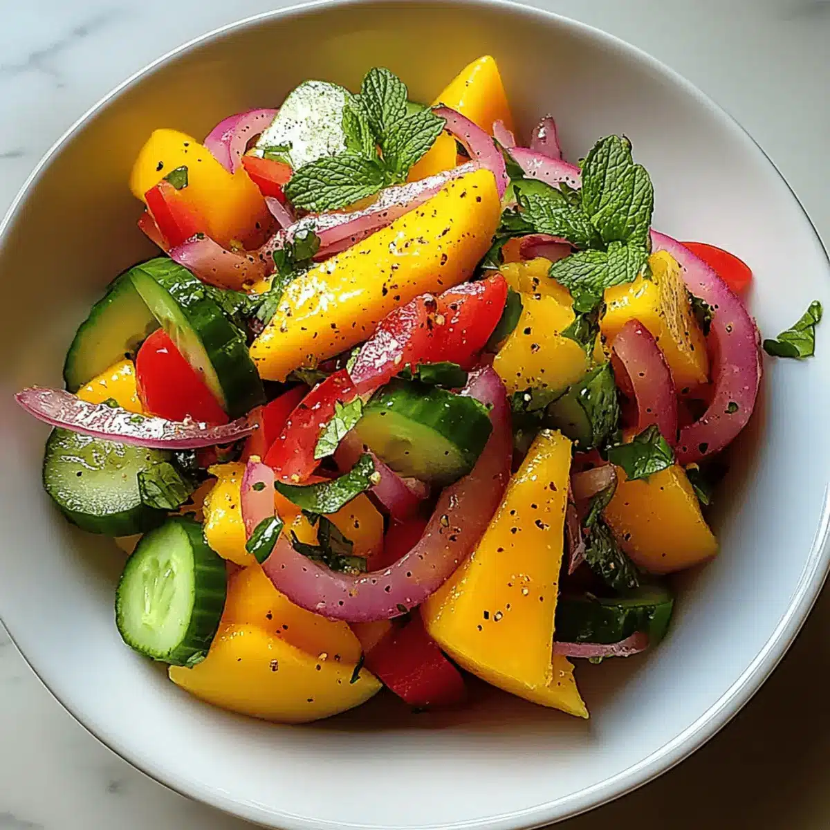 Bright Mango Salad Recipe with Zesty Lime Dressing Delight 3 Mango Salad Recipe with Lime Dressing rsclic