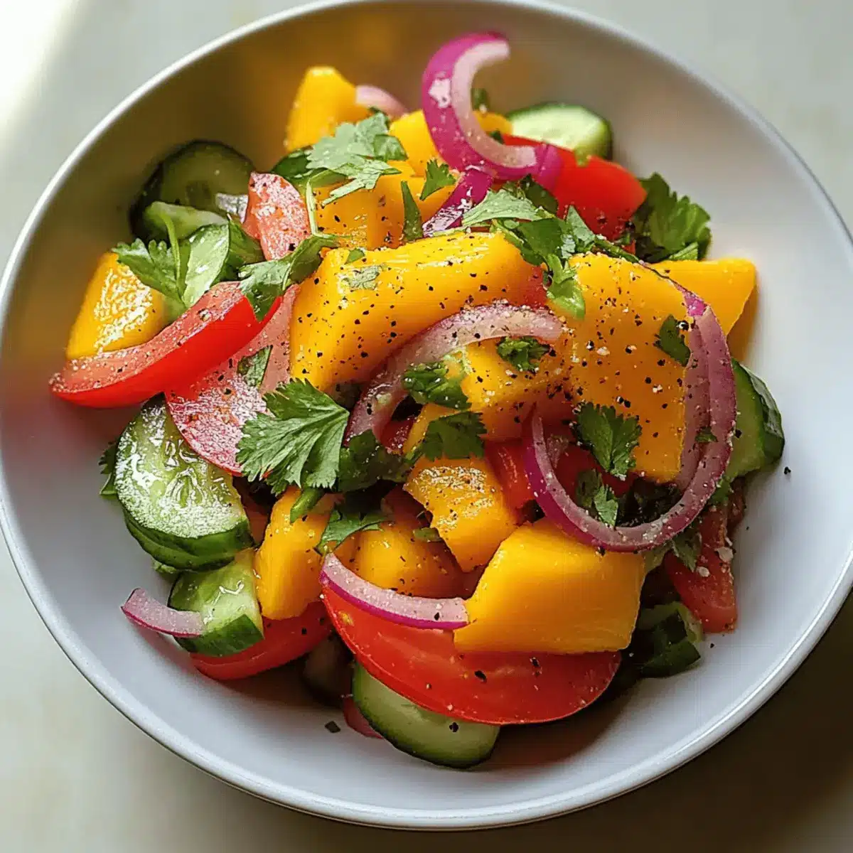 Bright Mango Salad Recipe with Zesty Lime Dressing Delight 4 Mango Salad Recipe with Lime Dressing