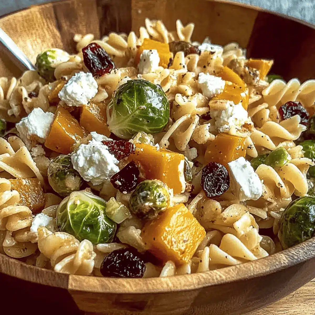 Pasta Salad with Butternut Squash and Brussels g8jtbk