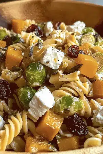 Pasta Salad with Butternut Squash and Brussels gcz9qu