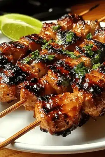 Thai Coconut Chicken Skewers wnumie