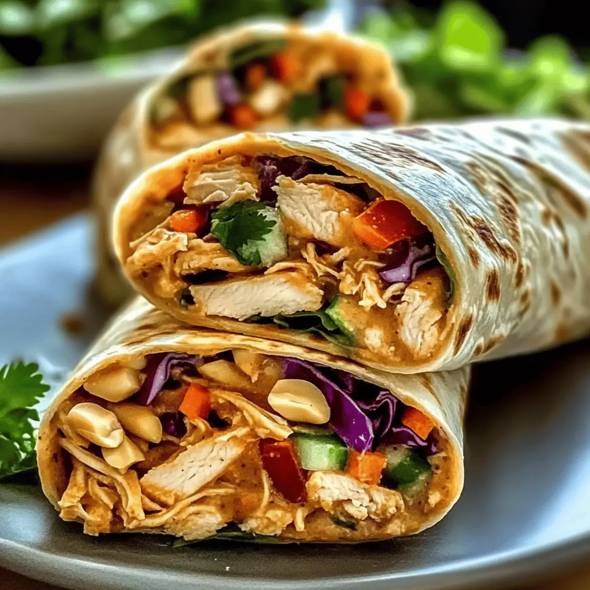 Thai Peanut Chicken Wraps vcjas4