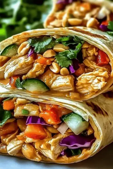 Thai Peanut Chicken Wraps yg9qe6