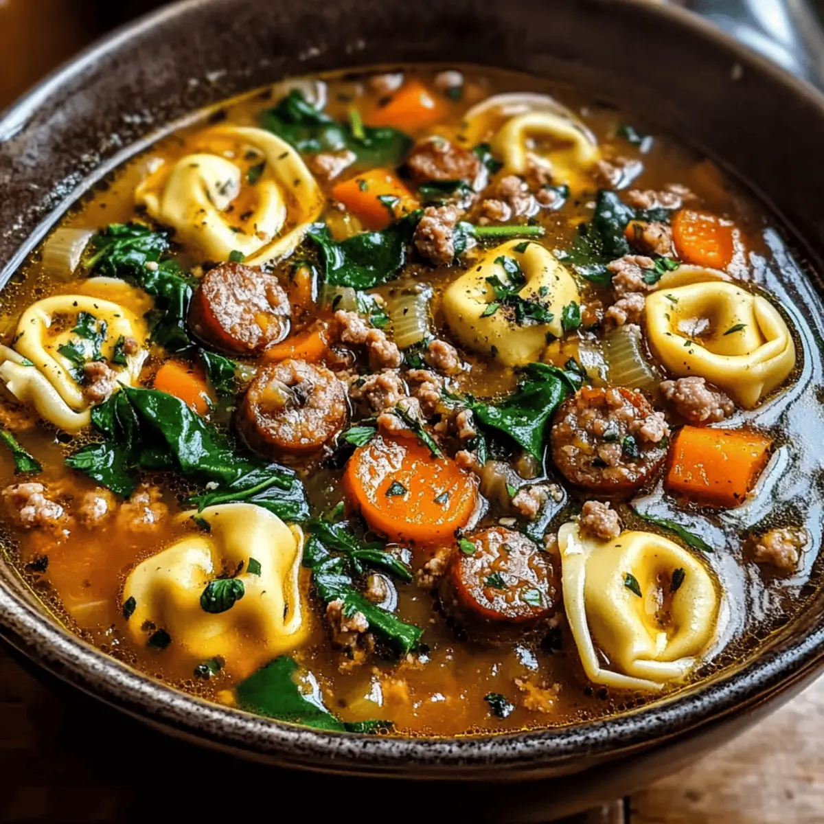 Tortellini Soup with Sausage a8on2e