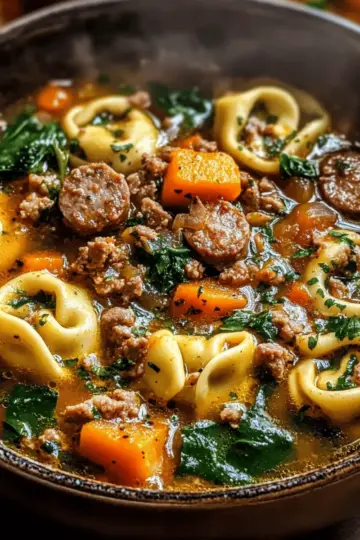 Tortellini Soup with Sausage