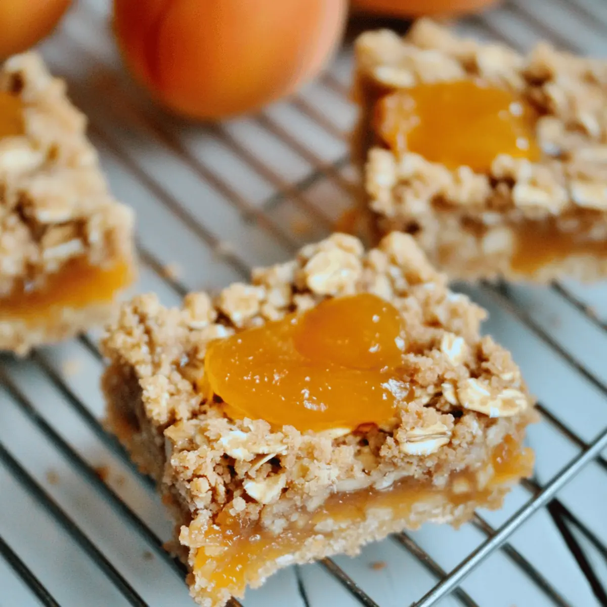 Apricot Oatmeal Crumble Bars
