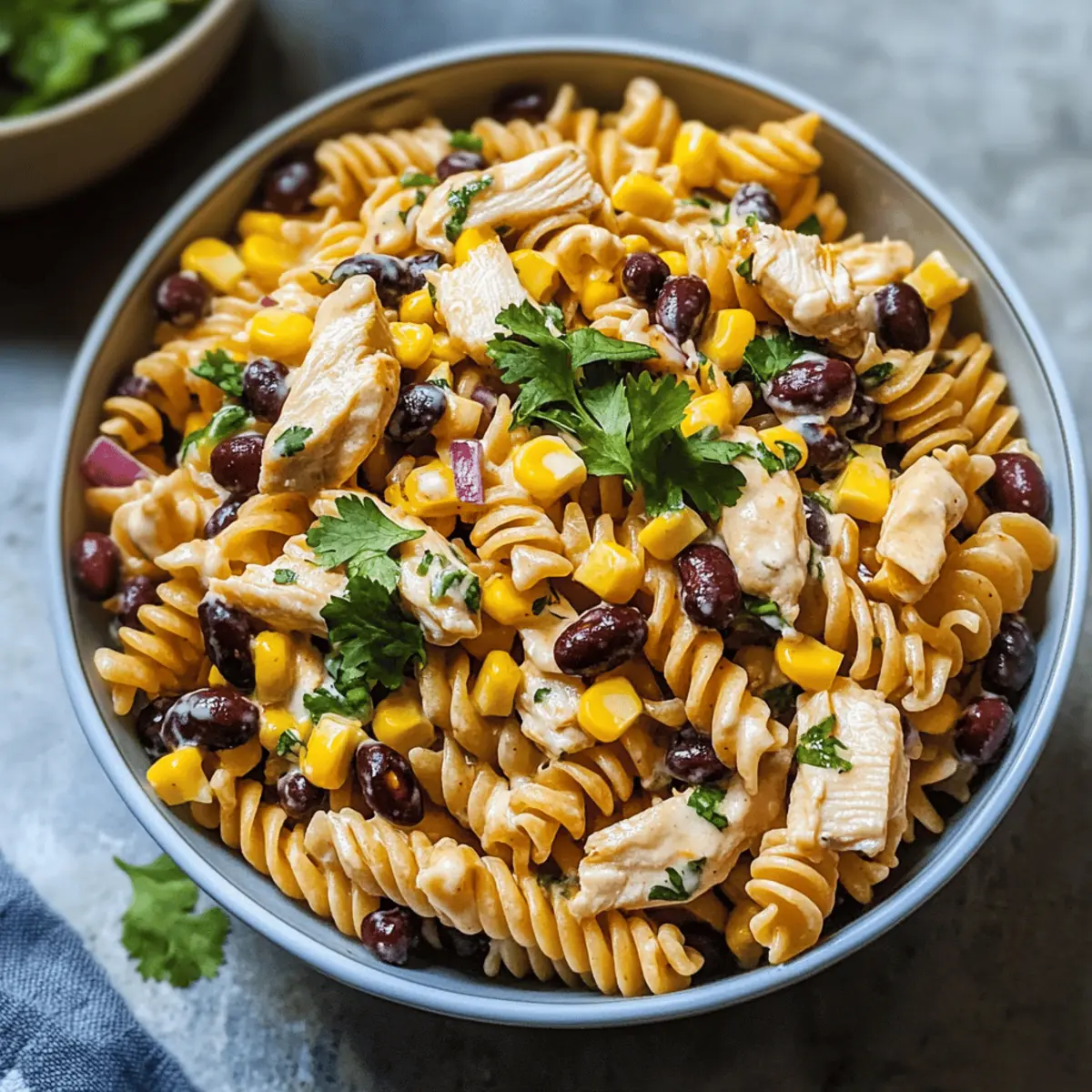 BBQ Chicken Pasta Salad cuvjsm