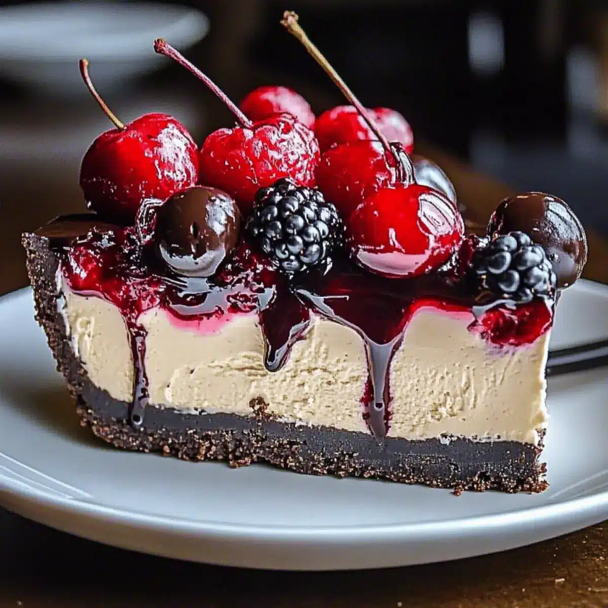 Black Forest Berry Cheesecake