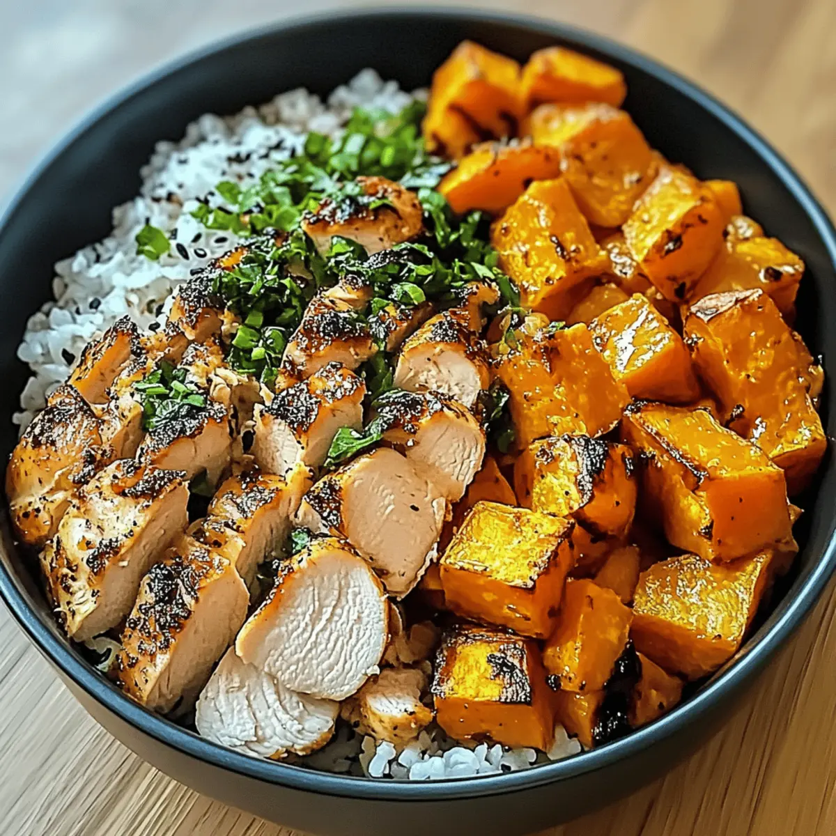 Chicken and Sweet Potato Rice Bowl h4zwat