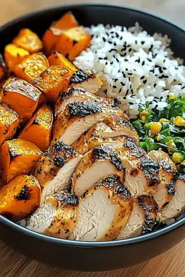 Chicken and Sweet Potato Rice Bowl