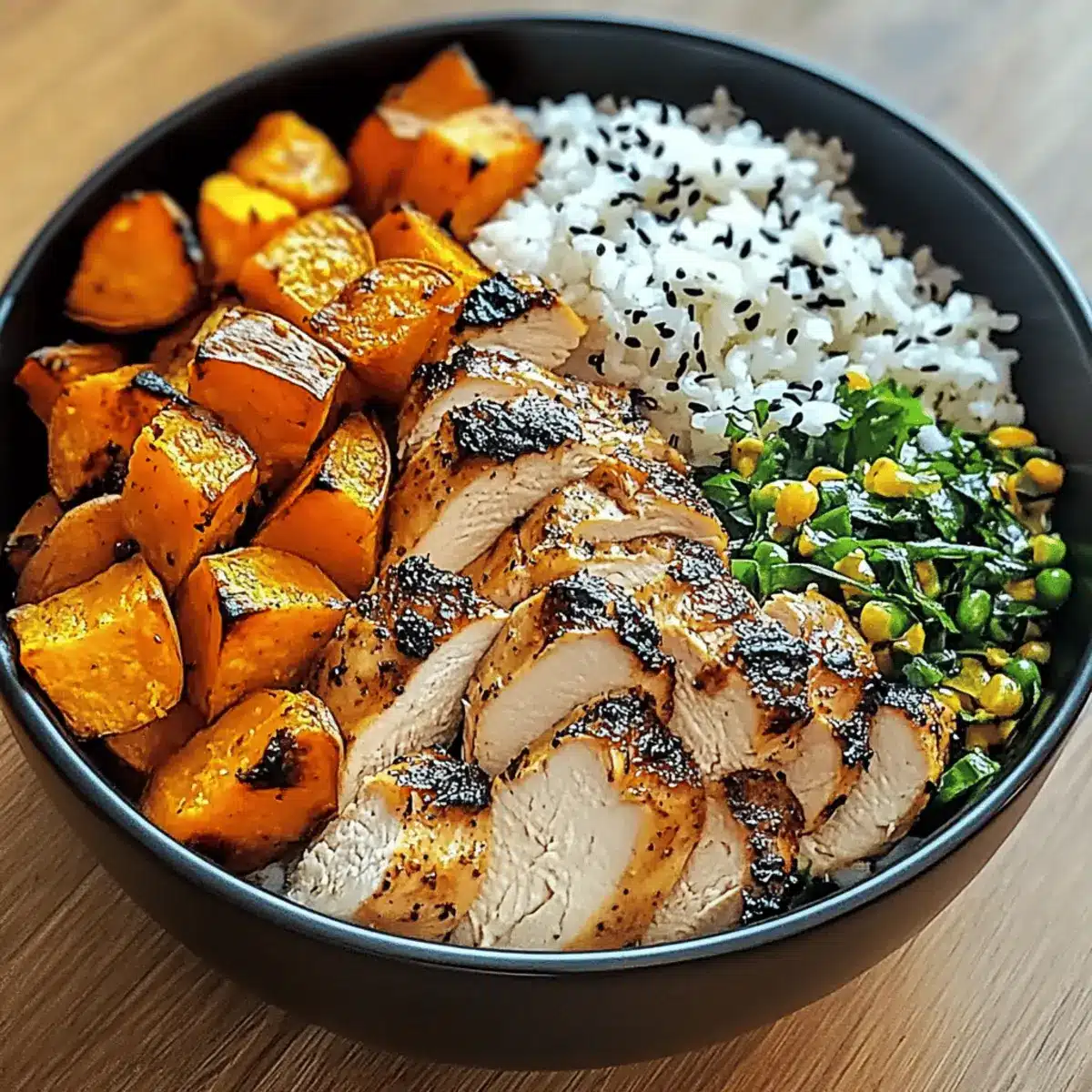 Chicken and Sweet Potato Rice Bowl