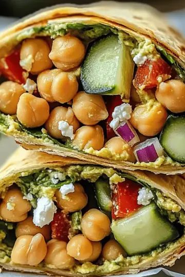 Chickpea Cucumber Mediterranean Wrap yttx4e