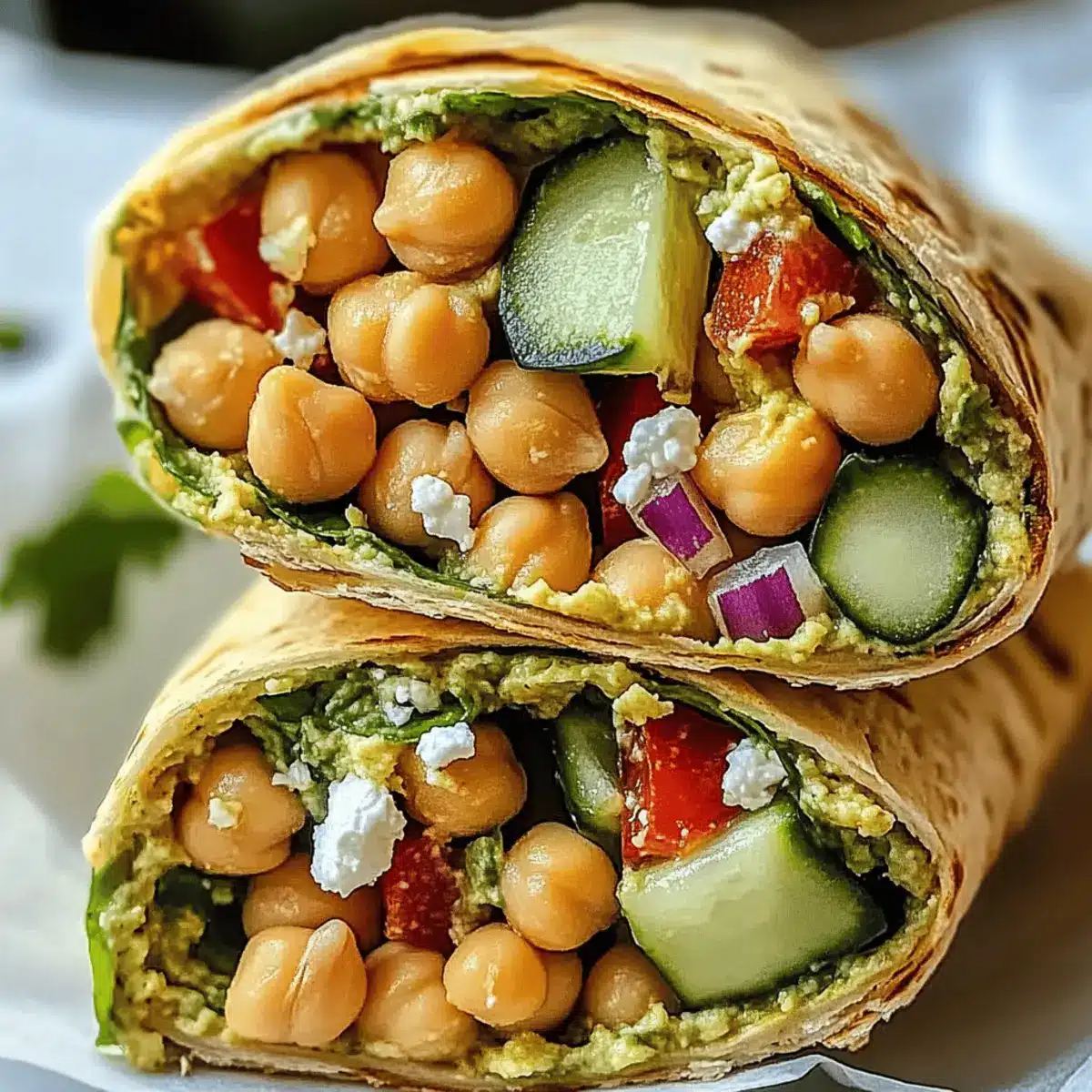 Chickpea & Cucumber Mediterranean Wrap: Fresh, Fun, and Vegan! 4 Chickpea & Cucumber Mediterranean Wrap