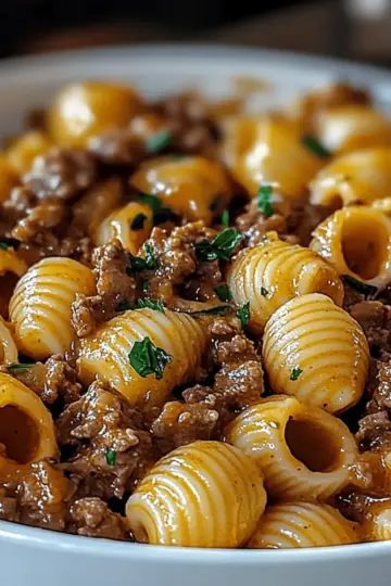 Creamy Beef and Shells