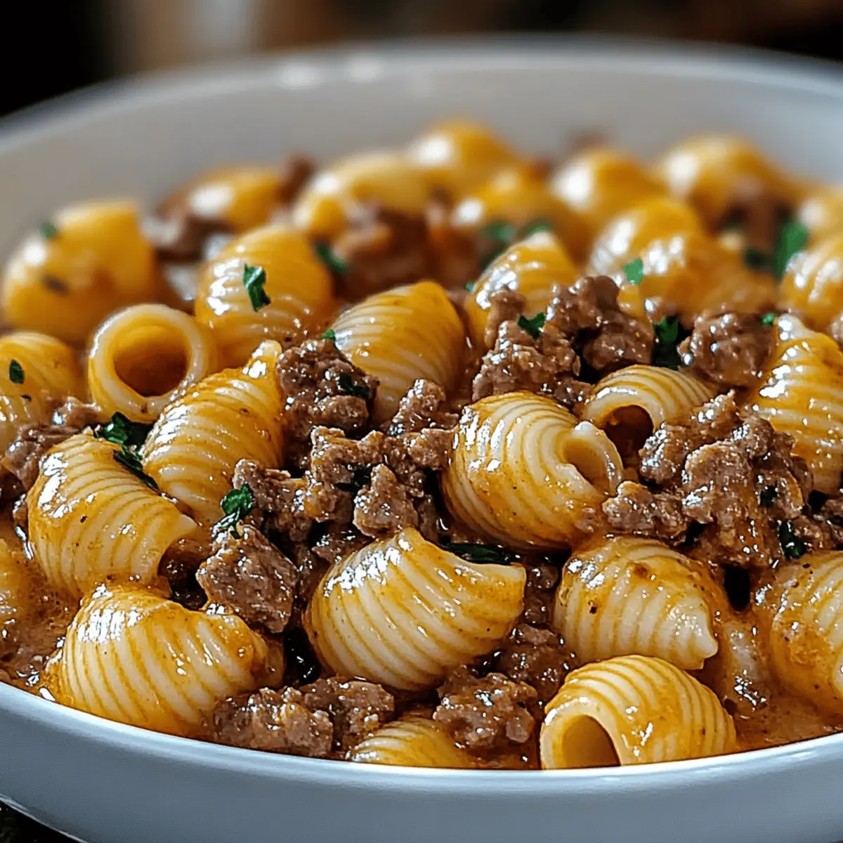 Creamy Beef and Shells q0ubae