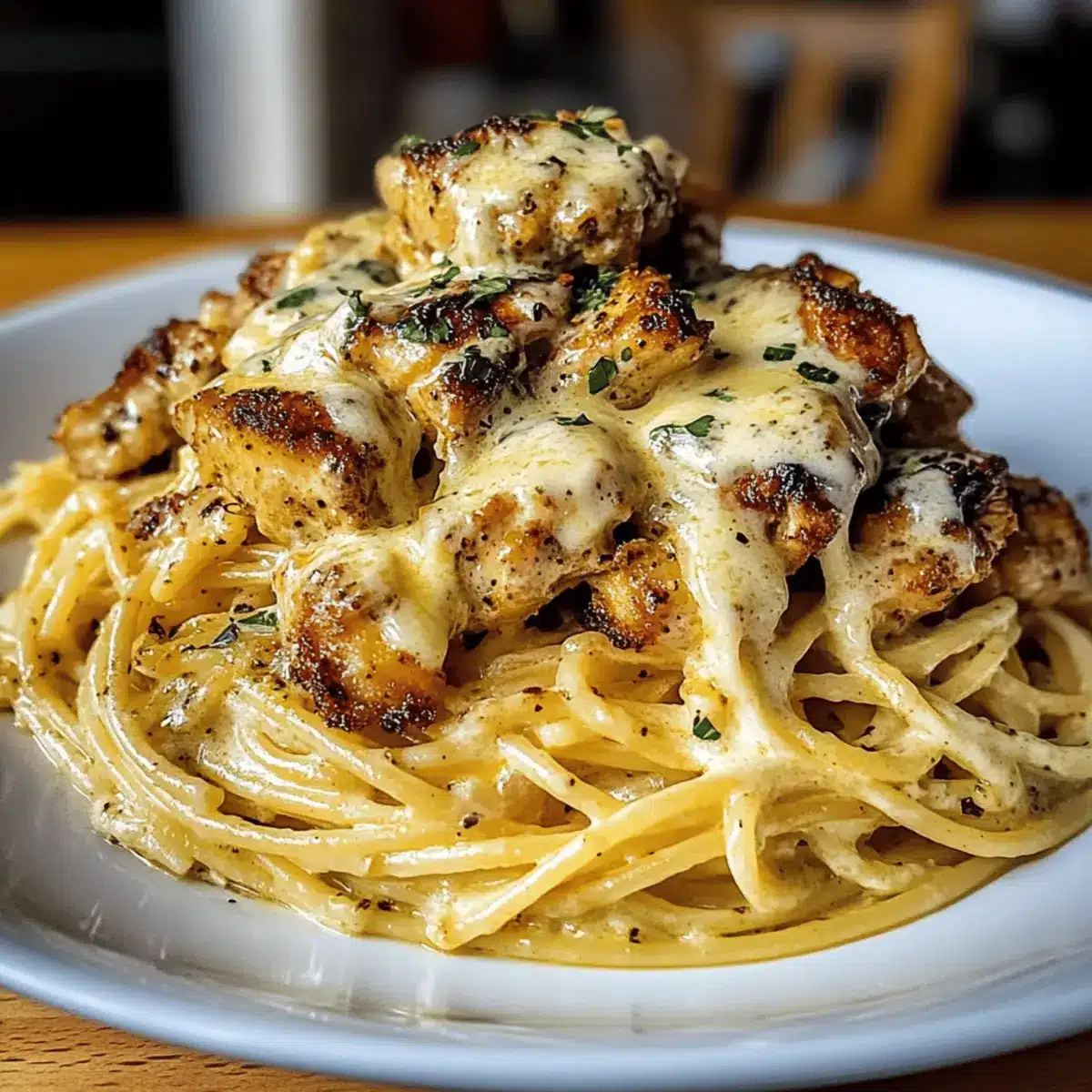 Creamy Cajun Chicken Spaghetti with Garlic Mozzarella Sauce ug2bmt