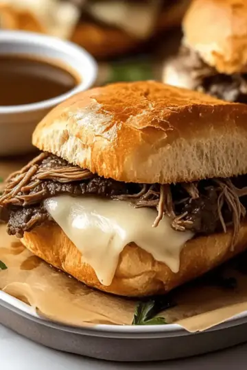 Crockpot French Dip Sandwiches
