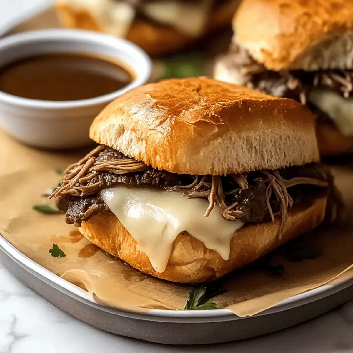 Crockpot French Dip Sandwiches