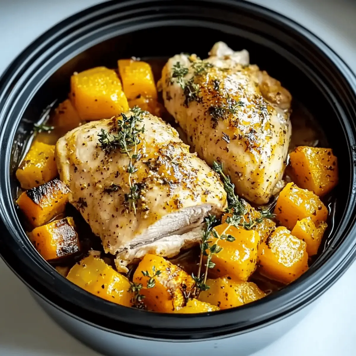 Crockpot Maple Dijon Chicken With Butternut Squash ehftro