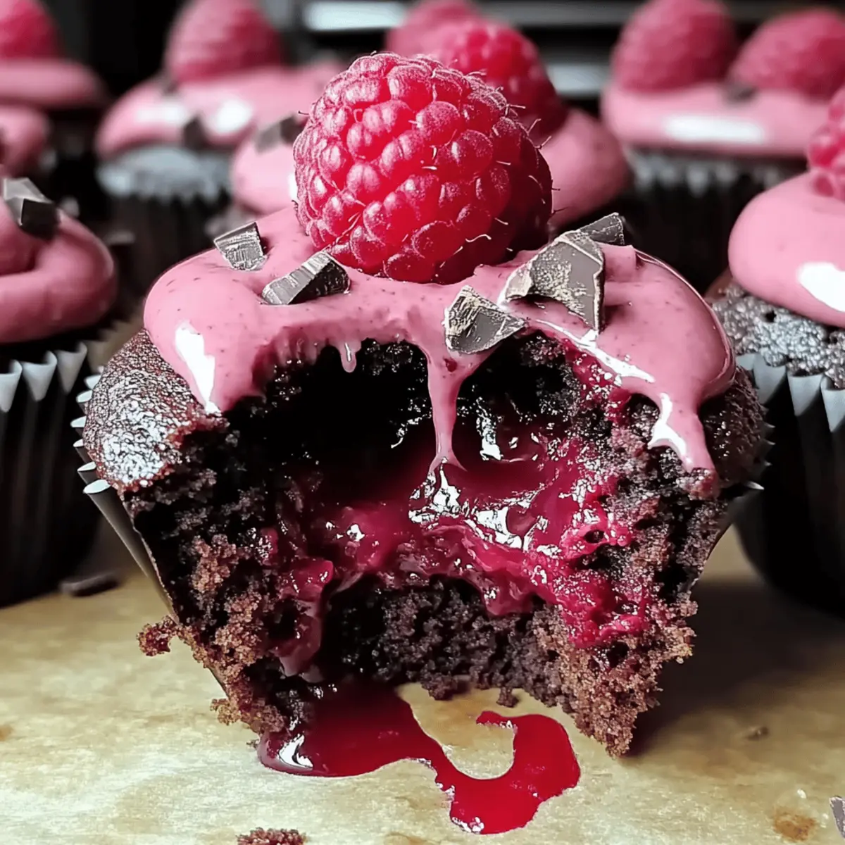 Decadent Raspberry Chocolate Lava Cupcakes zglks4