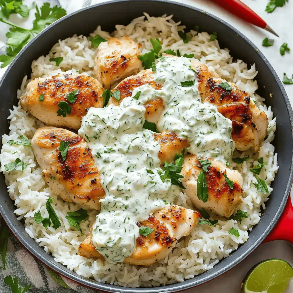 Dump and Bake Chicken Tzatziki with Rice k608qg