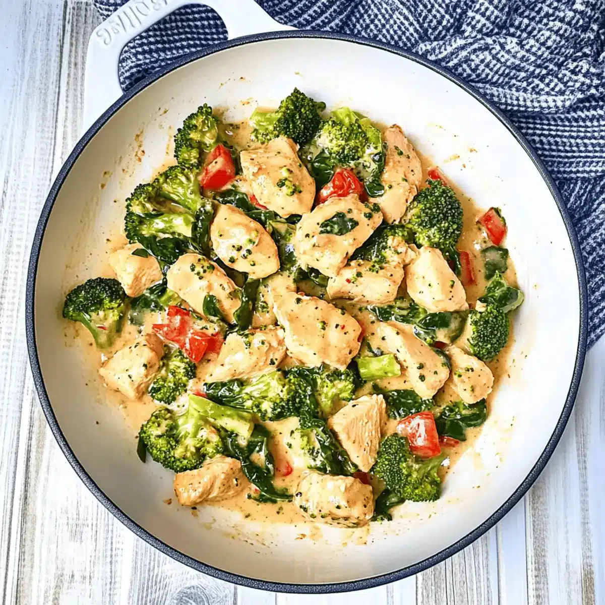Garlic Chicken with Broccoli and Spinach: Creamy One-Pan Delight 1 Garlic Chicken with Broccoli and Spinach qvirgk