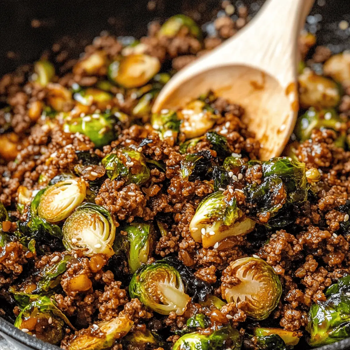 Ground Beef and Brussels Sprouts unh0md